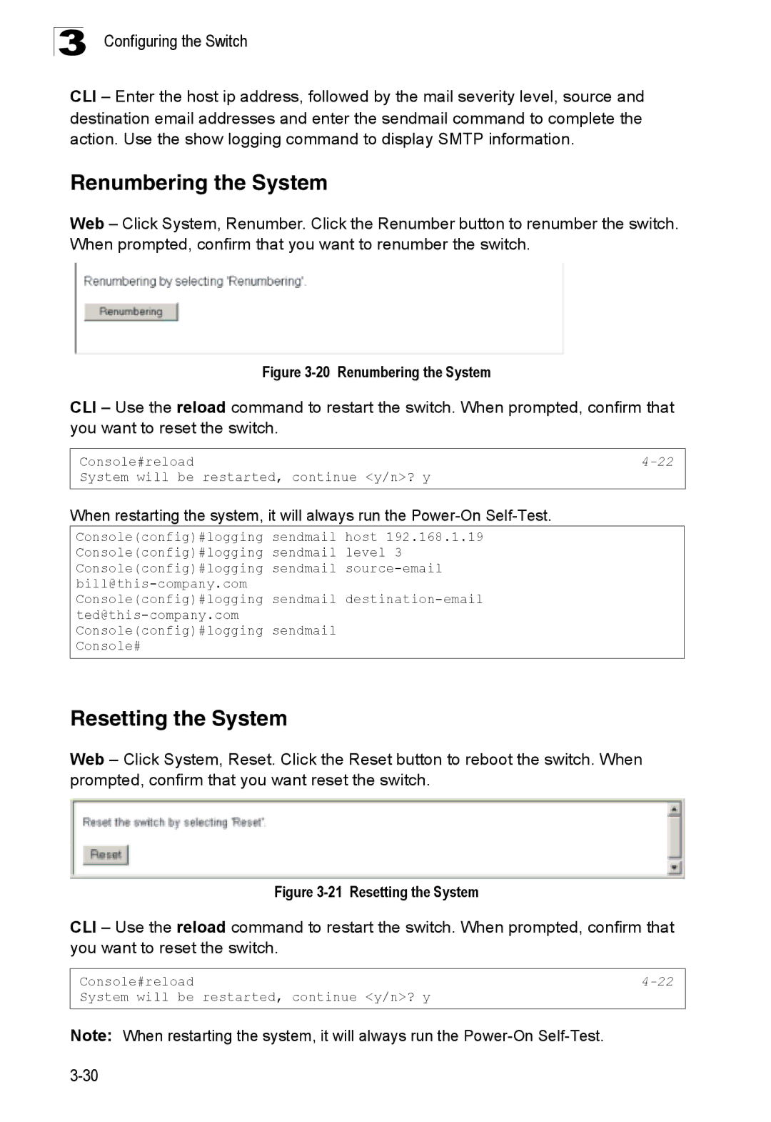 SMC Networks SMC8150L2 manual Renumbering the System, Resetting the System 