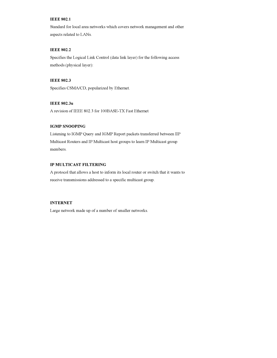 SMC Networks SMC8506T manual Igmp Snooping, IP Multicast Filtering, Internet 