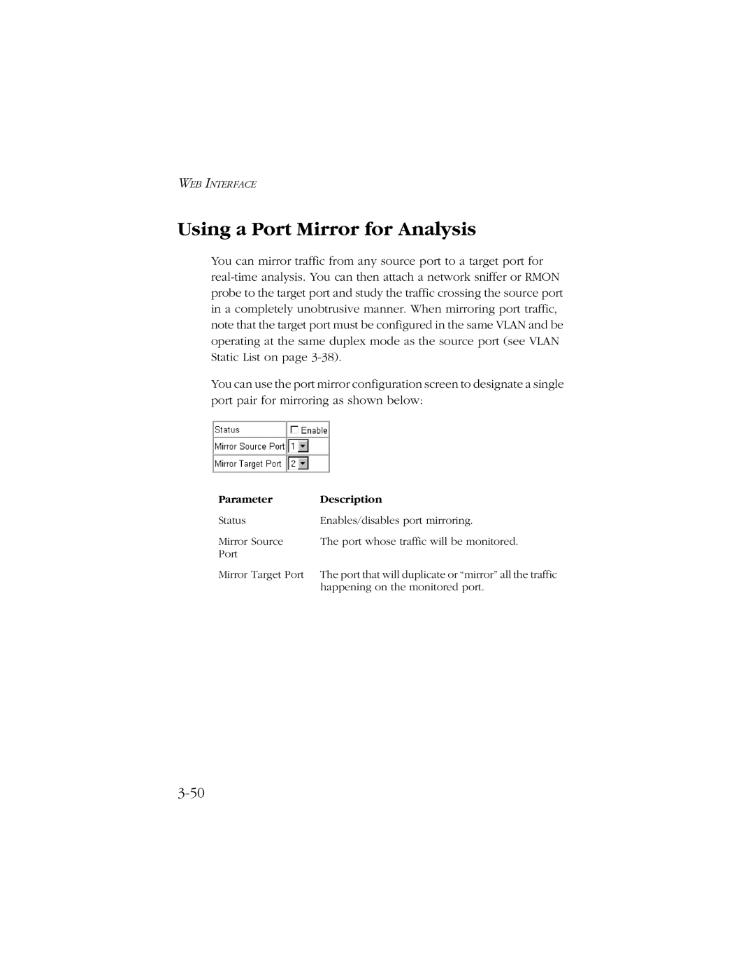 SMC Networks SMC8606T manual Using a Port Mirror for Analysis 