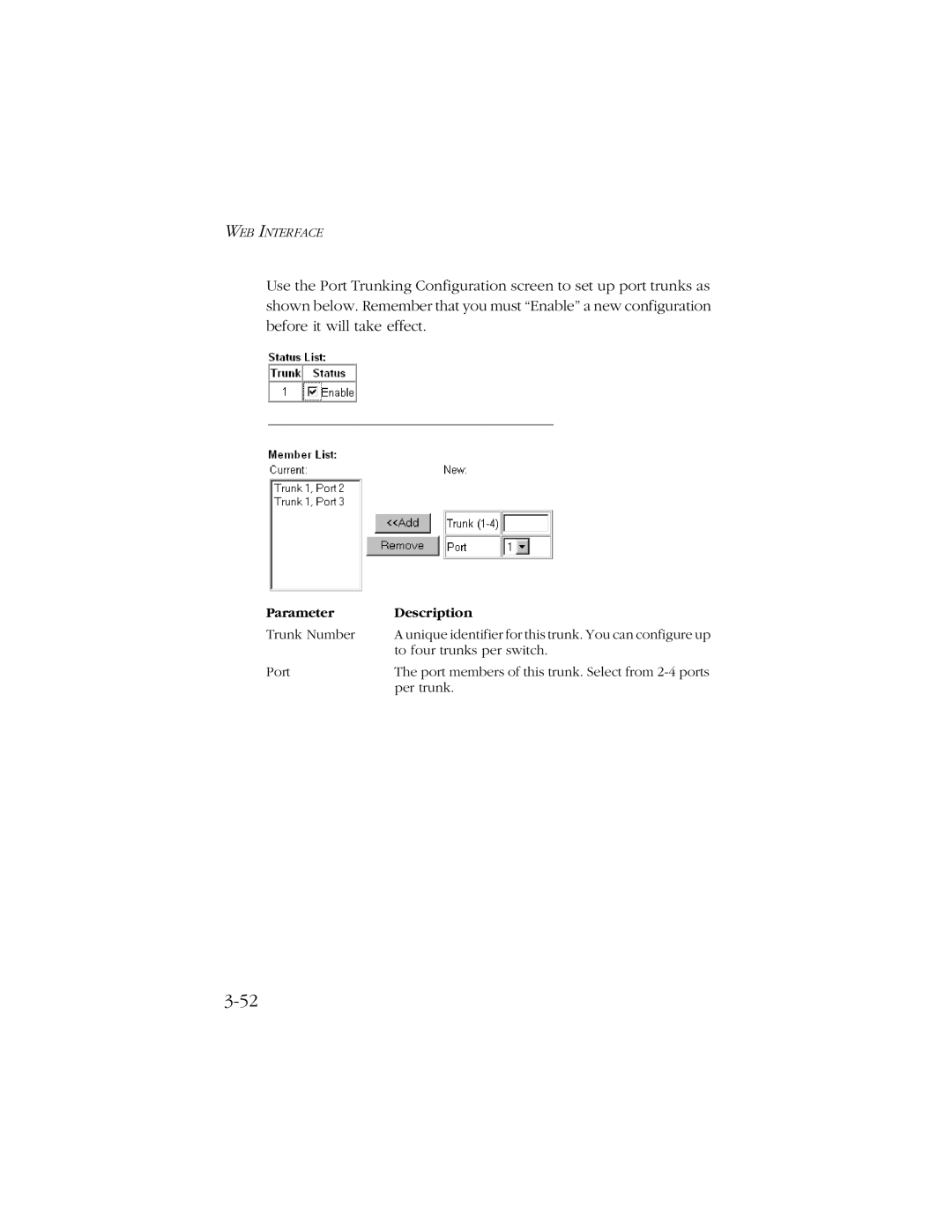 SMC Networks SMC8606T manual Parameter Description 