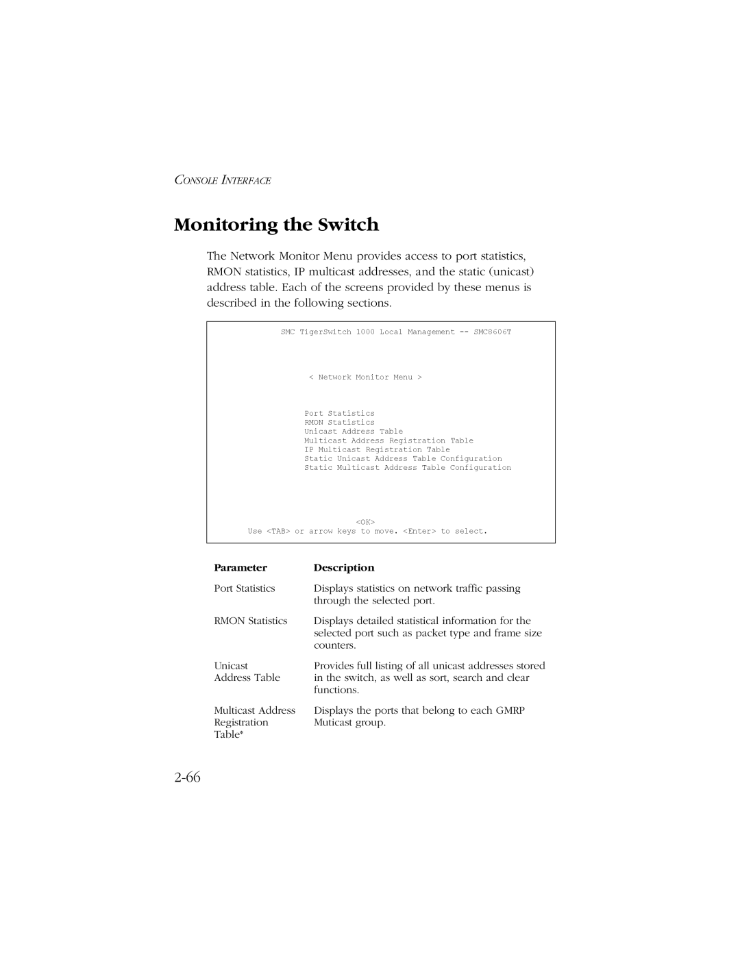 SMC Networks SMC8606T manual Monitoring the Switch 