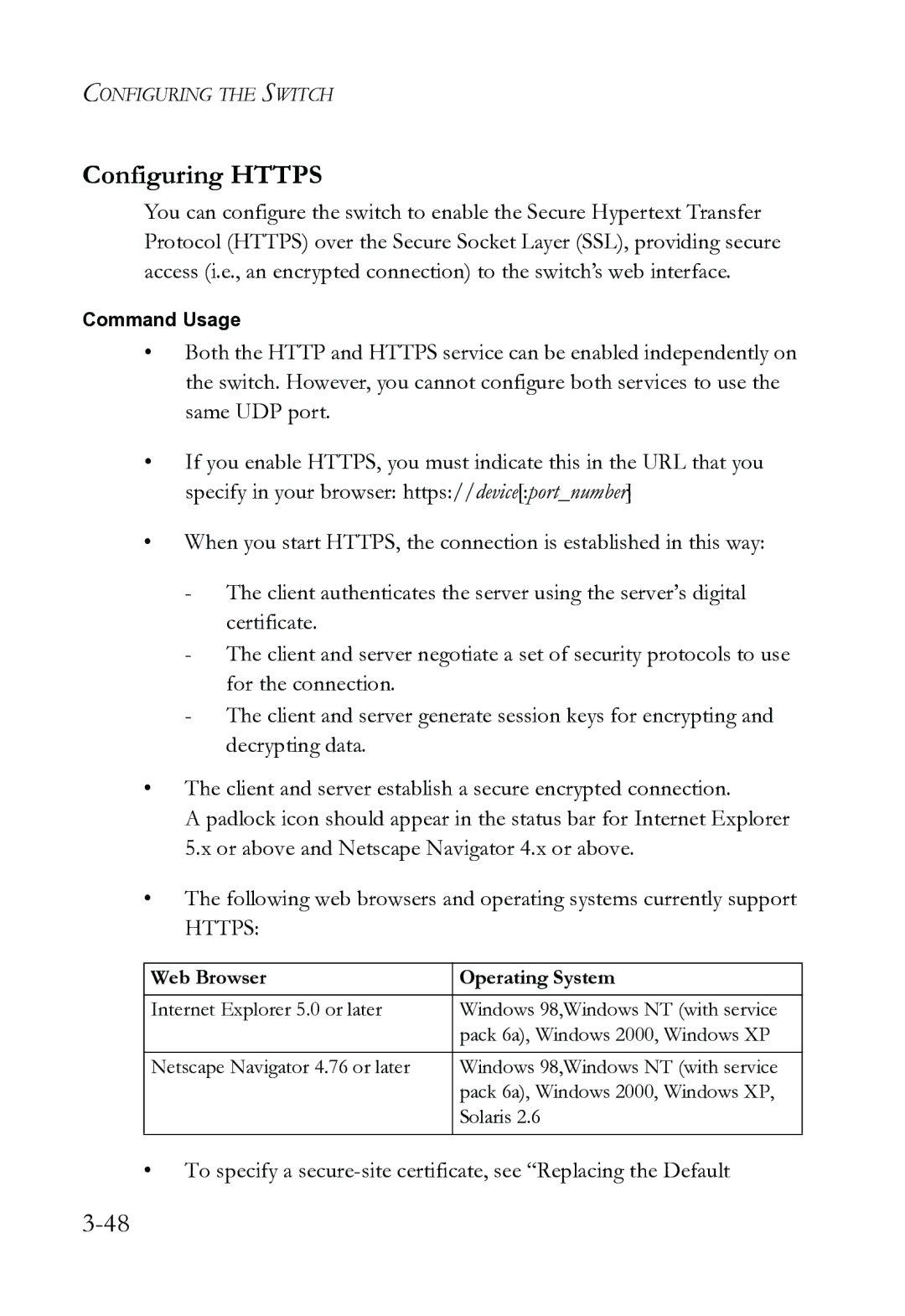 SMC Networks SMC8612XL3 F 1.0.1.3 manual Configuring Https 