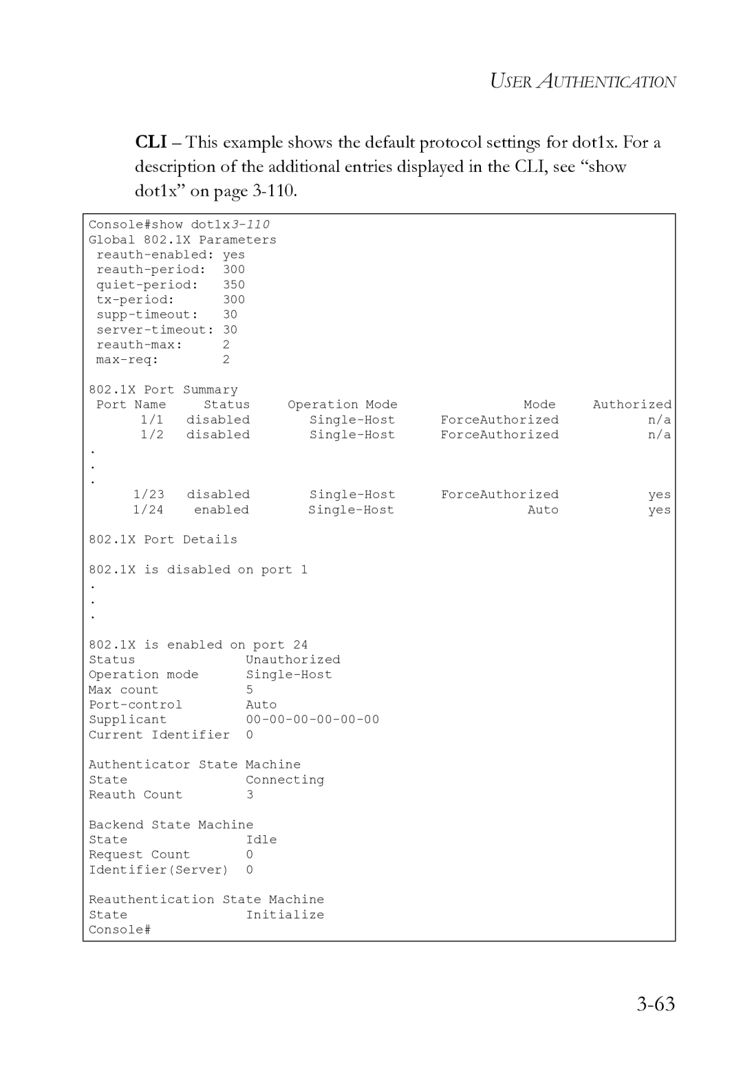 SMC Networks SMC8612XL3 F 1.0.1.3 manual User Authentication 