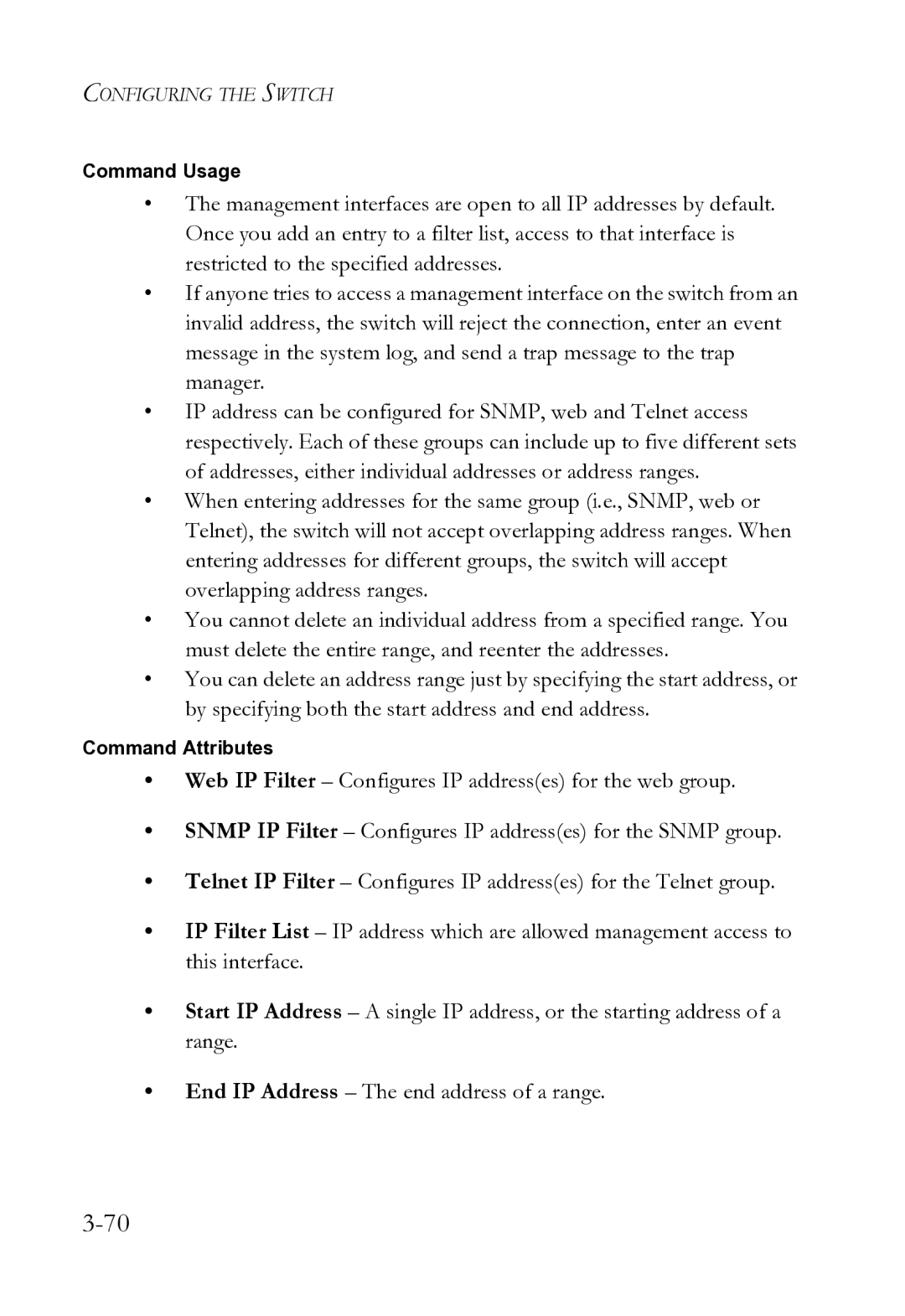 SMC Networks SMC8612XL3 F 1.0.1.3 manual Command Usage 