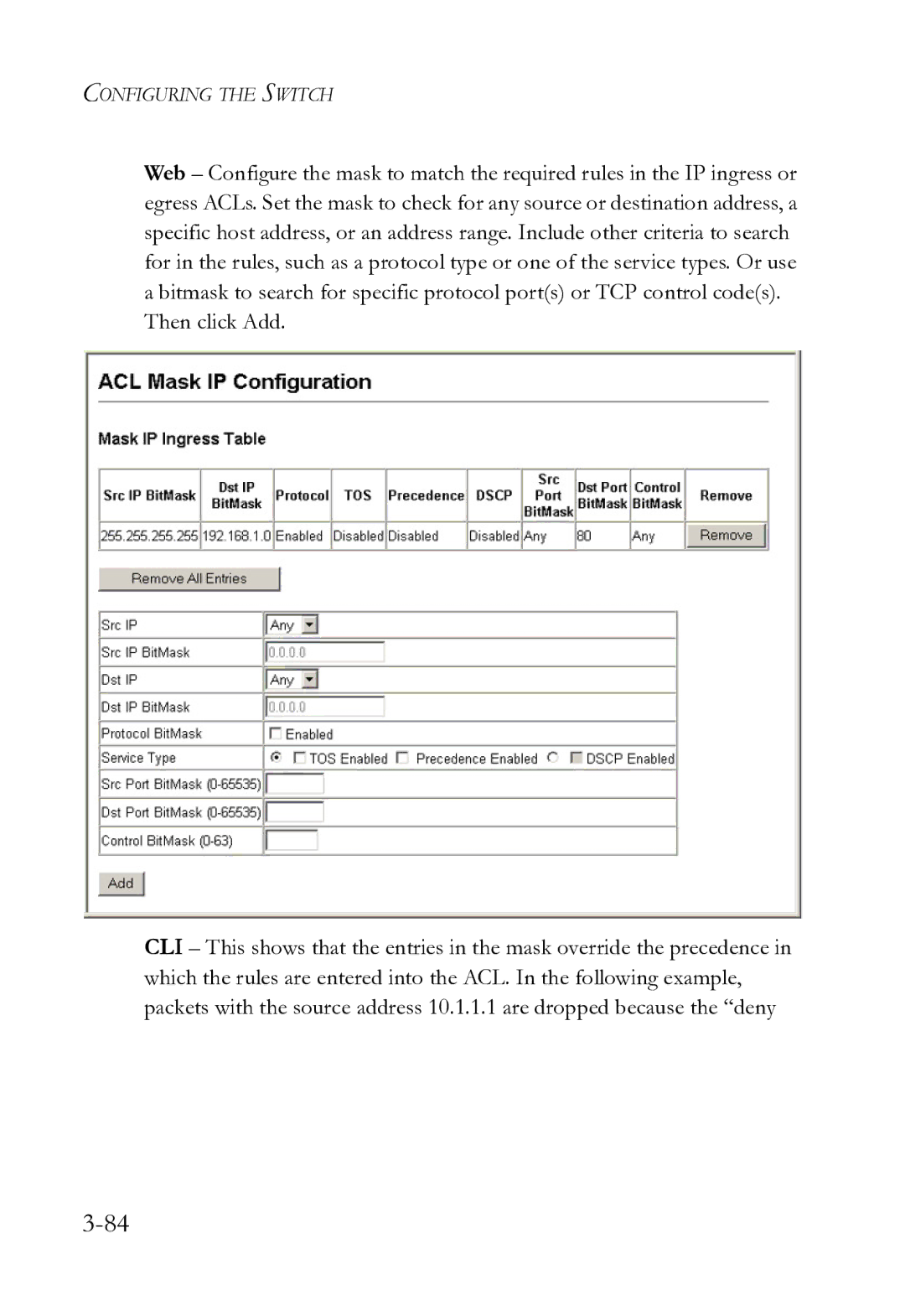 SMC Networks SMC8612XL3 F 1.0.1.3 manual Configuring the Switch 