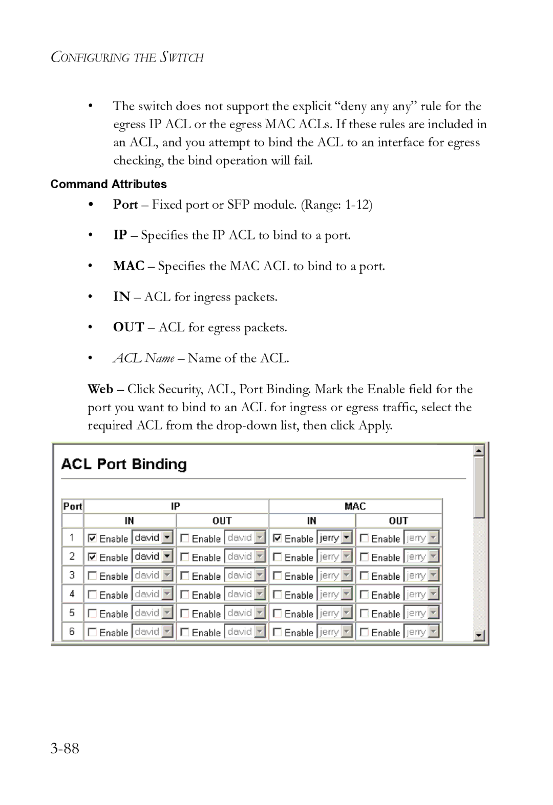 SMC Networks SMC8612XL3 F 1.0.1.3 manual Command Attributes 