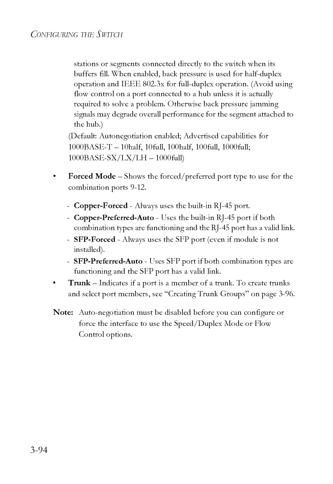 SMC Networks SMC8612XL3 F 1.0.1.3 manual Configuring the Switch 