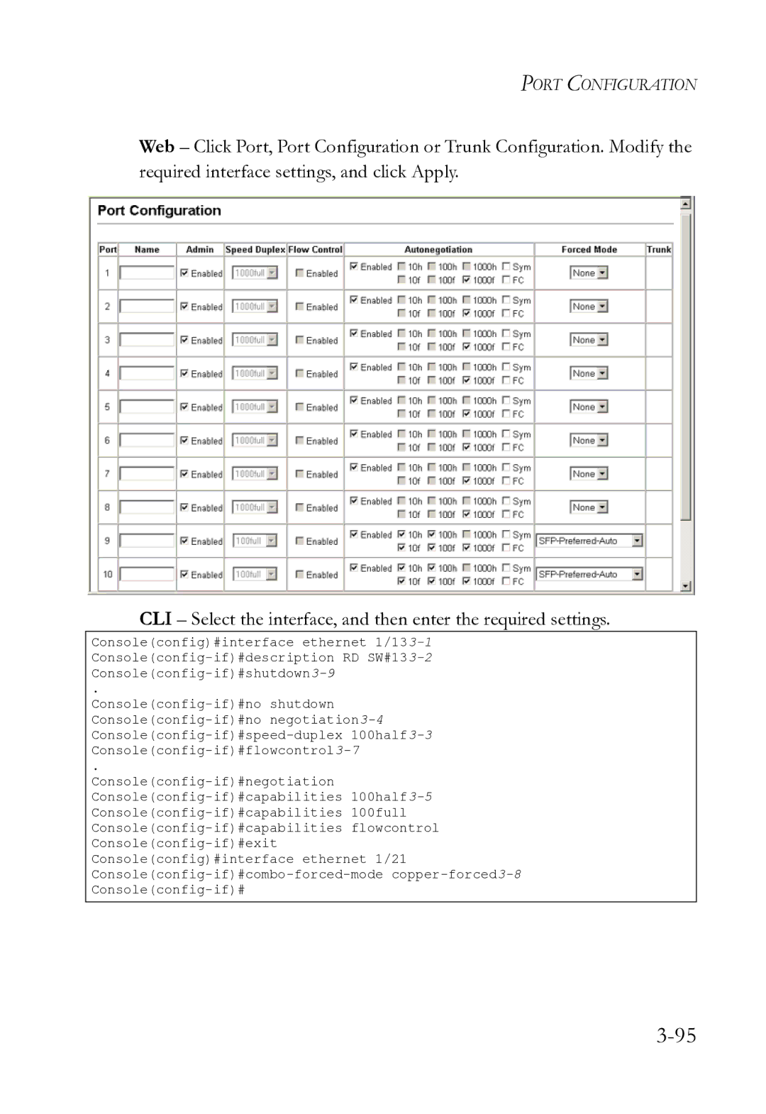 SMC Networks SMC8612XL3 F 1.0.1.3 manual Port Configuration 