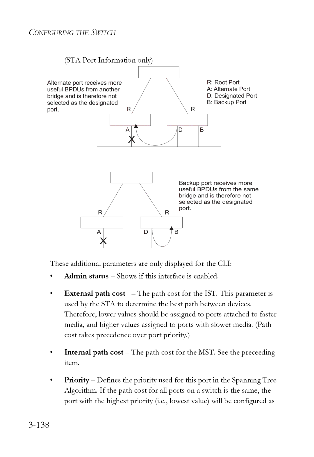 SMC Networks SMC8612XL3 F 1.0.1.3 manual 138, STA Port Information only 