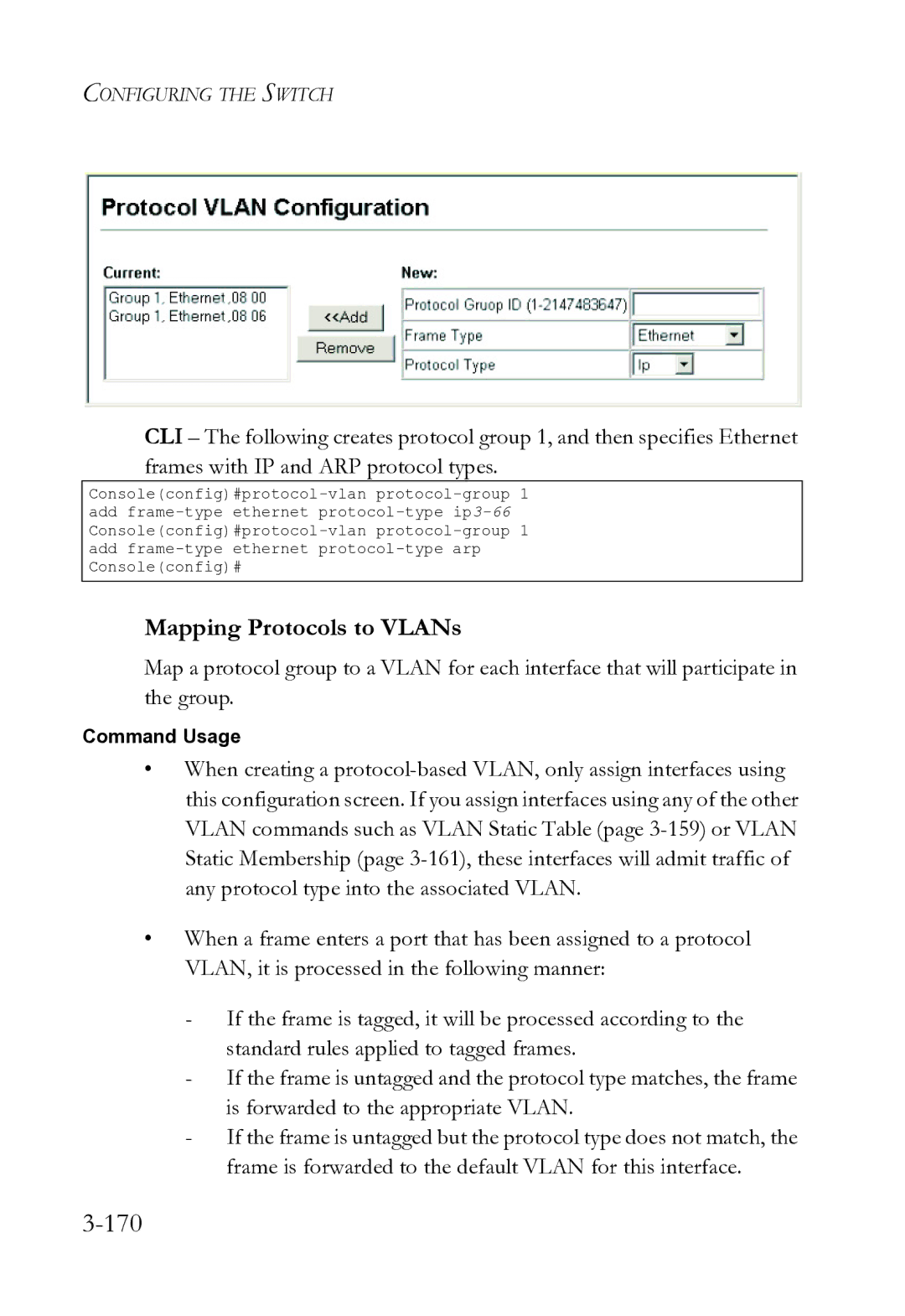 SMC Networks SMC8612XL3 F 1.0.1.3 manual 170, Mapping Protocols to VLANs 