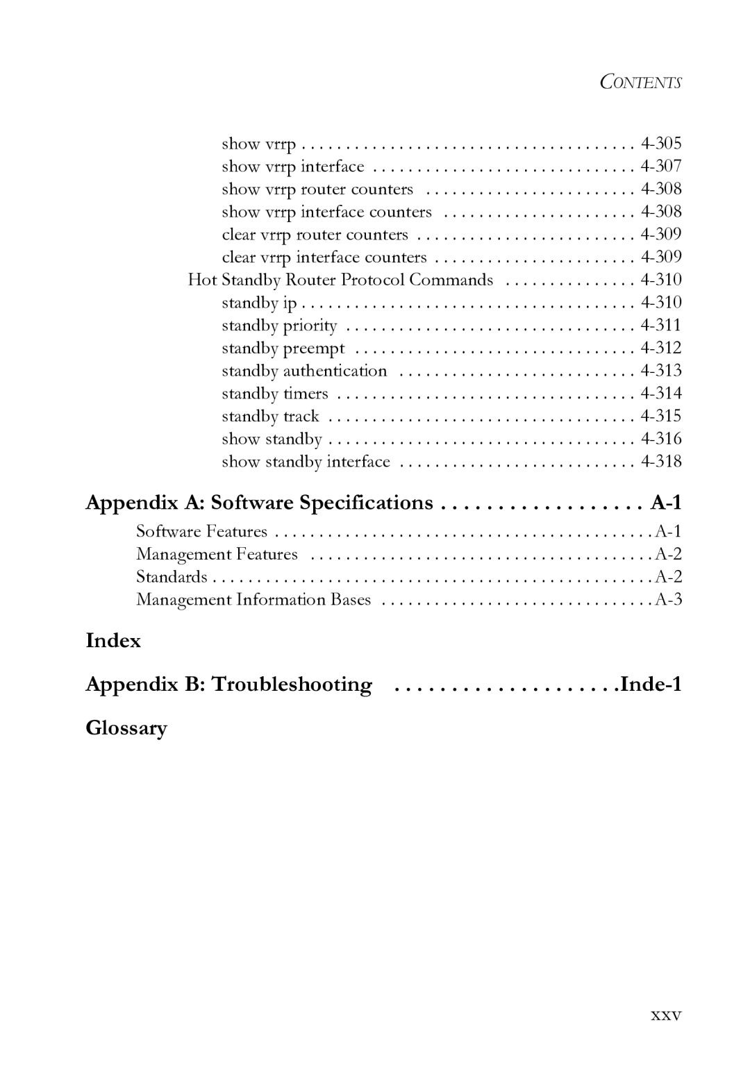 SMC Networks SMC8612XL3 F 1.0.1.3 manual Index Appendix B Troubleshooting Inde-1 Glossary, Xxv 