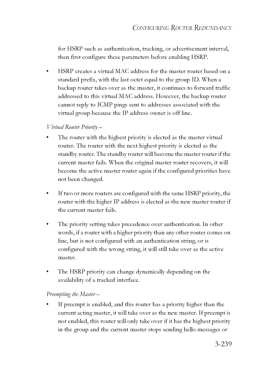 SMC Networks SMC8612XL3 F 1.0.1.3 manual 239, Preempting the Master 