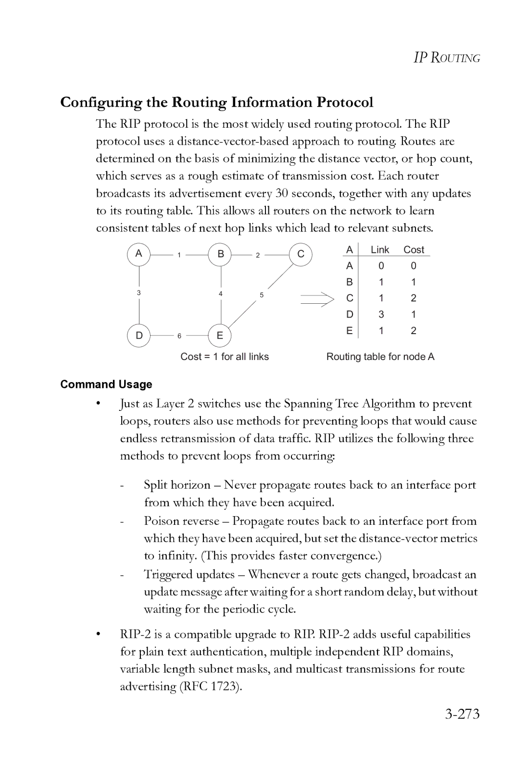 SMC Networks SMC8612XL3 F 1.0.1.3 manual Configuring the Routing Information Protocol, 273 