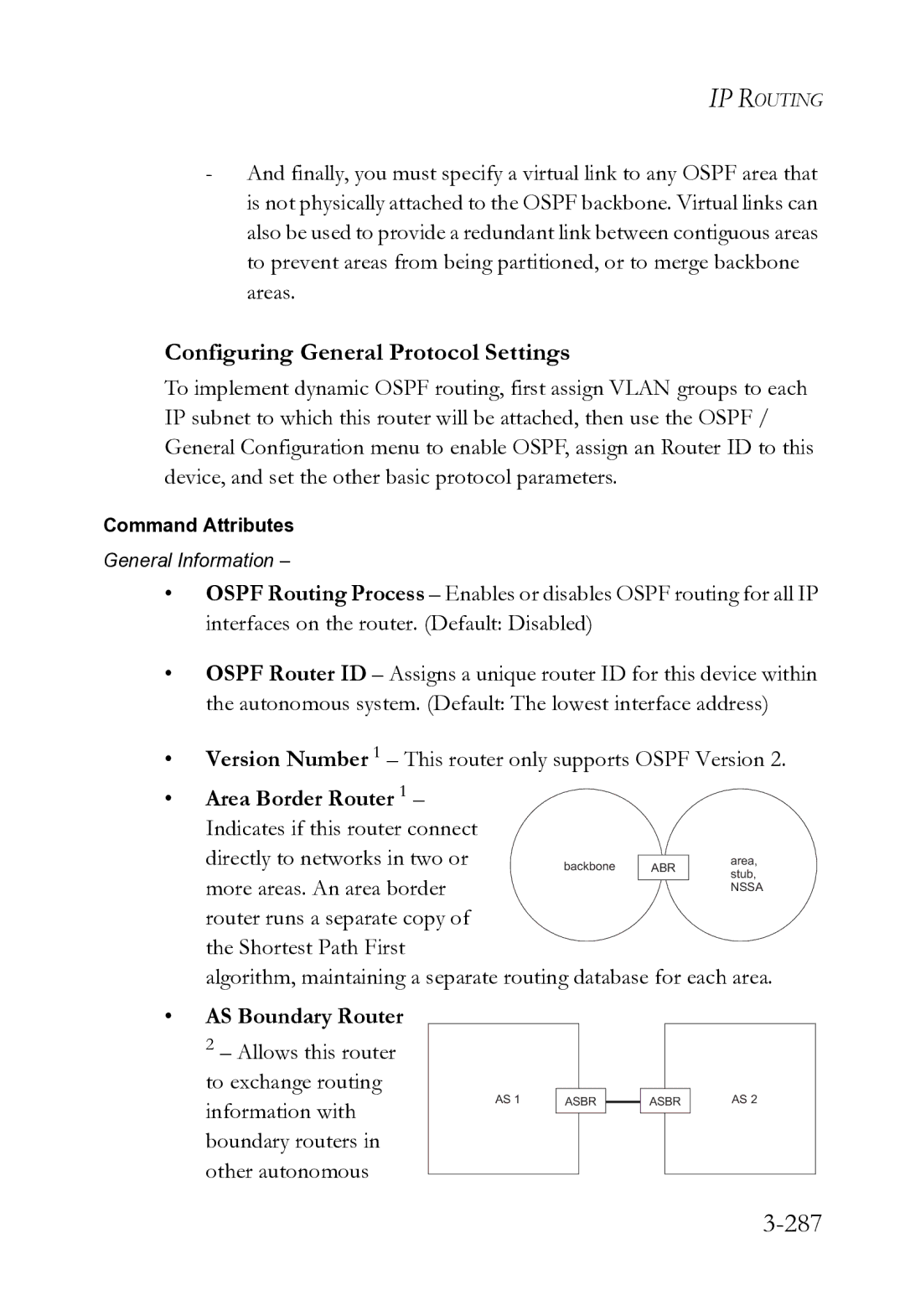 SMC Networks SMC8612XL3 F 1.0.1.3 287, Area Border Router 1 Indicates if this router connect, More areas. An area border 