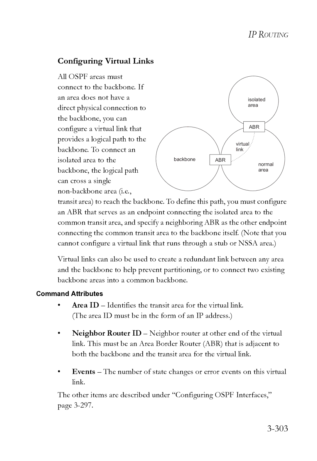 SMC Networks SMC8612XL3 F 1.0.1.3 manual 303, Configuring Virtual Links 