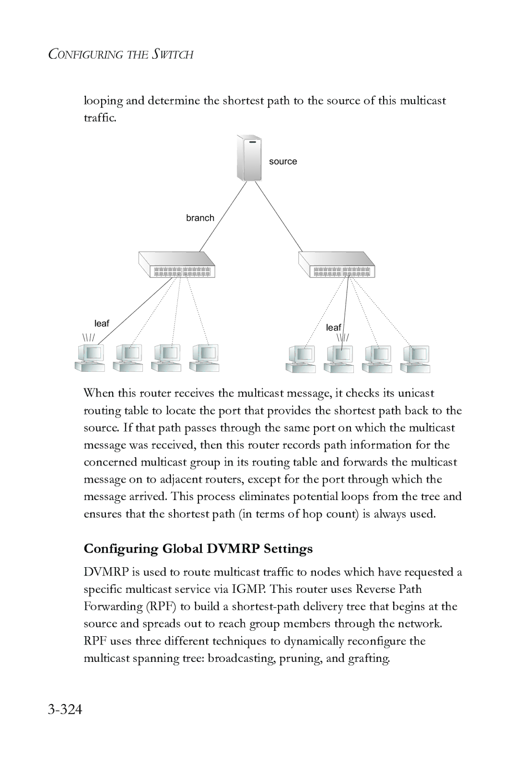 SMC Networks SMC8612XL3 F 1.0.1.3 manual 324, Configuring Global Dvmrp Settings 