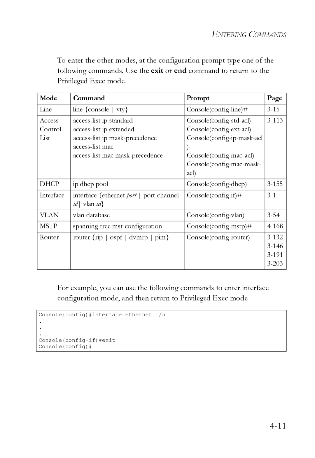 SMC Networks SMC8612XL3 F 1.0.1.3 manual Mode Command Prompt 