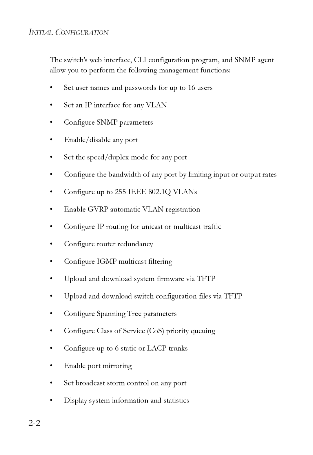 SMC Networks SMC8612XL3 F 1.0.1.3 manual Initial Configuration 