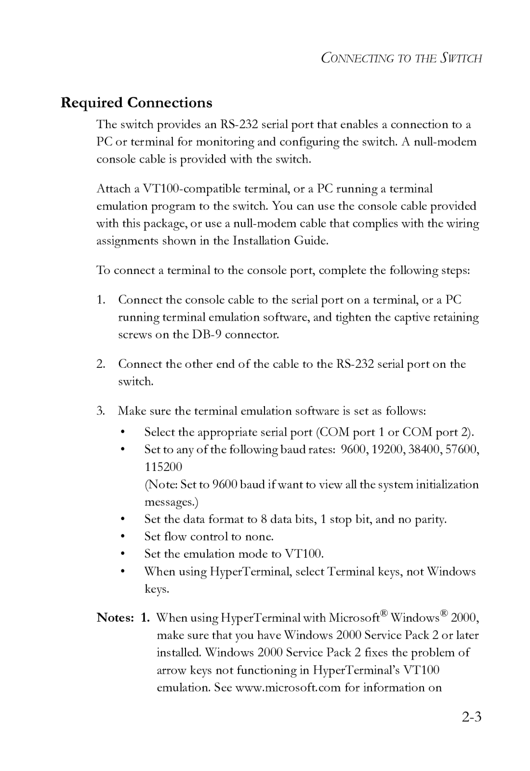 SMC Networks SMC8612XL3 F 1.0.1.3 manual Required Connections 