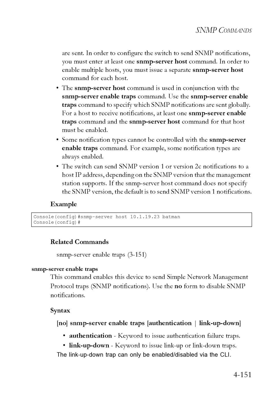 SMC Networks SMC8612XL3 F 1.0.1.3 manual Snmp-server enable traps 