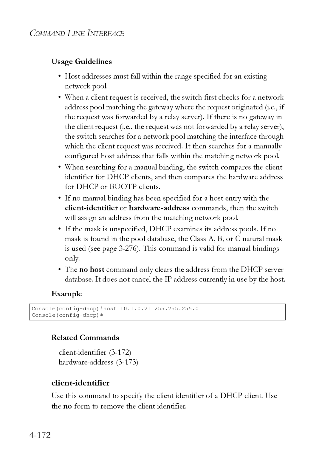 SMC Networks SMC8612XL3 F 1.0.1.3 manual Client-identifier3-172hardware-address3-173 