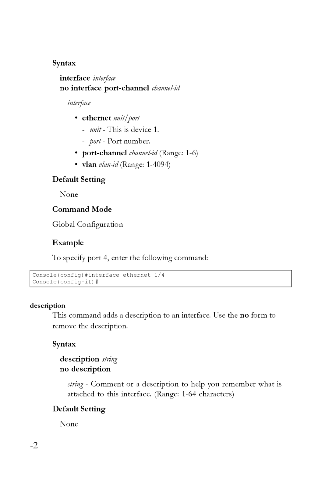 SMC Networks SMC8612XL3 F 1.0.1.3 manual Port-channel channel-idRange, Vlan vlan-idRange 