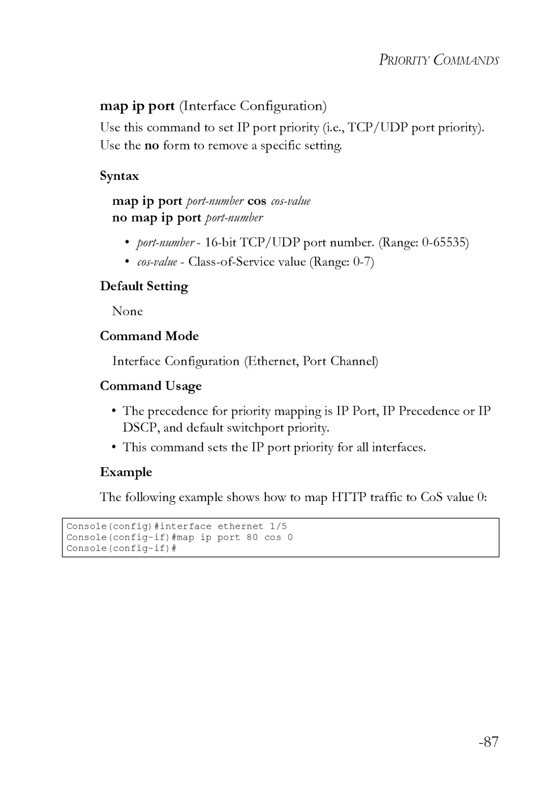 SMC Networks SMC8612XL3 F 1.0.1.3 manual Map ip port Interface Configuration 