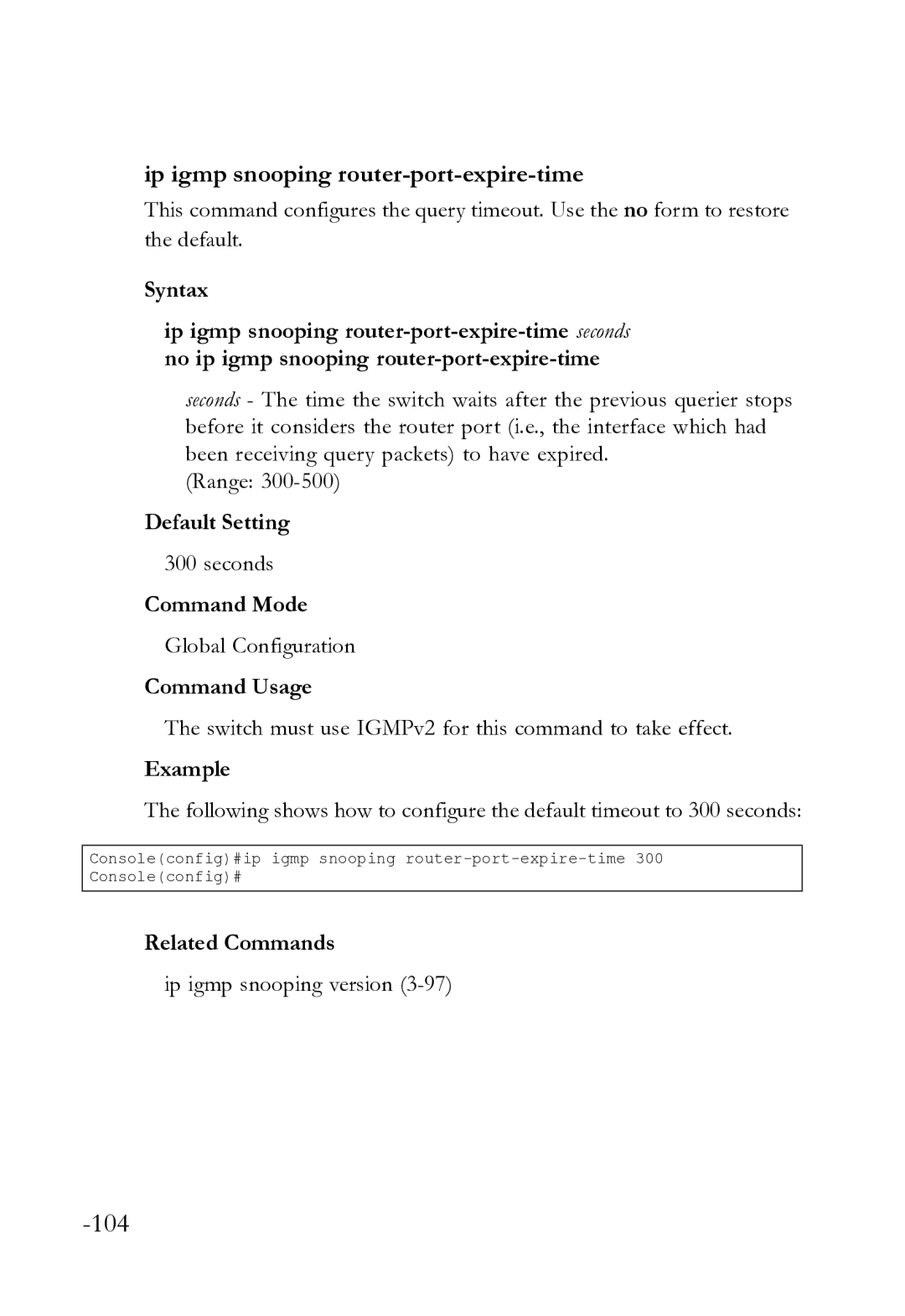 SMC Networks SMC8612XL3 F 1.0.1.3 manual Ip igmp snooping router-port-expire-time 