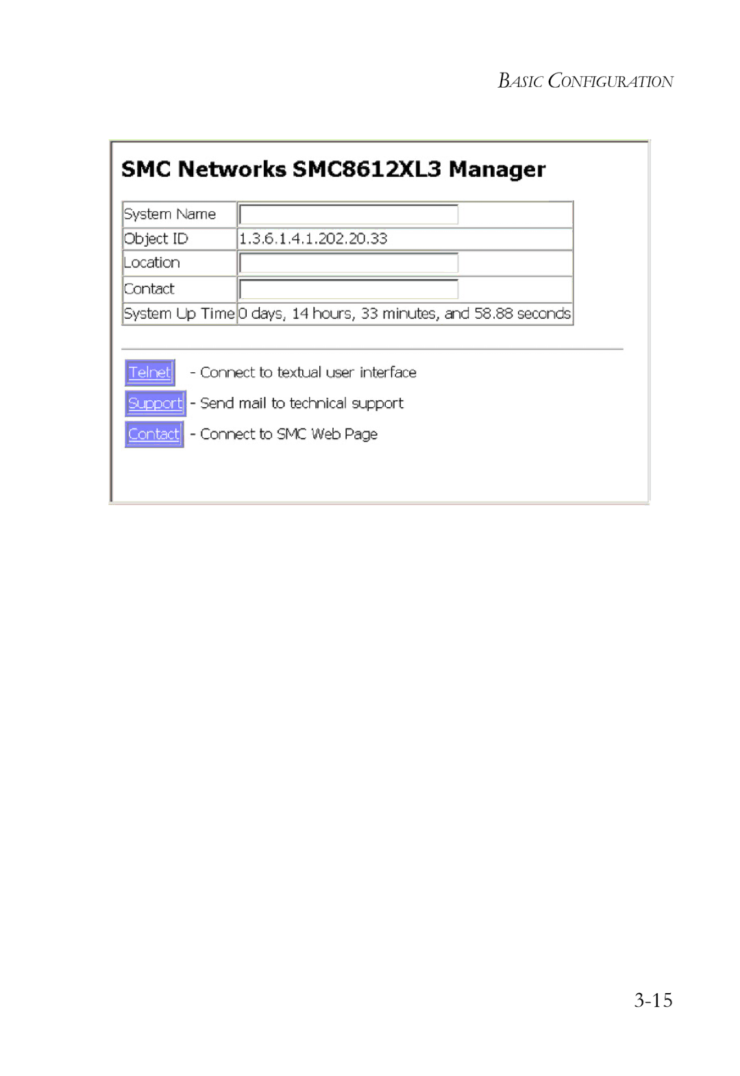 SMC Networks SMC8612XL3 F 1.0.1.3 manual Basic Configuration 