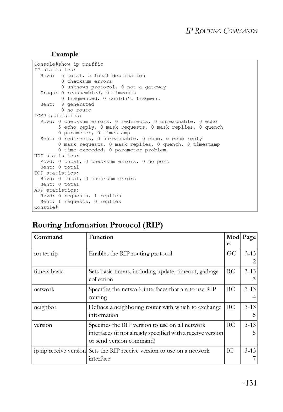 SMC Networks SMC8612XL3 F 1.0.1.3 manual Routing Information Protocol RIP, 131 