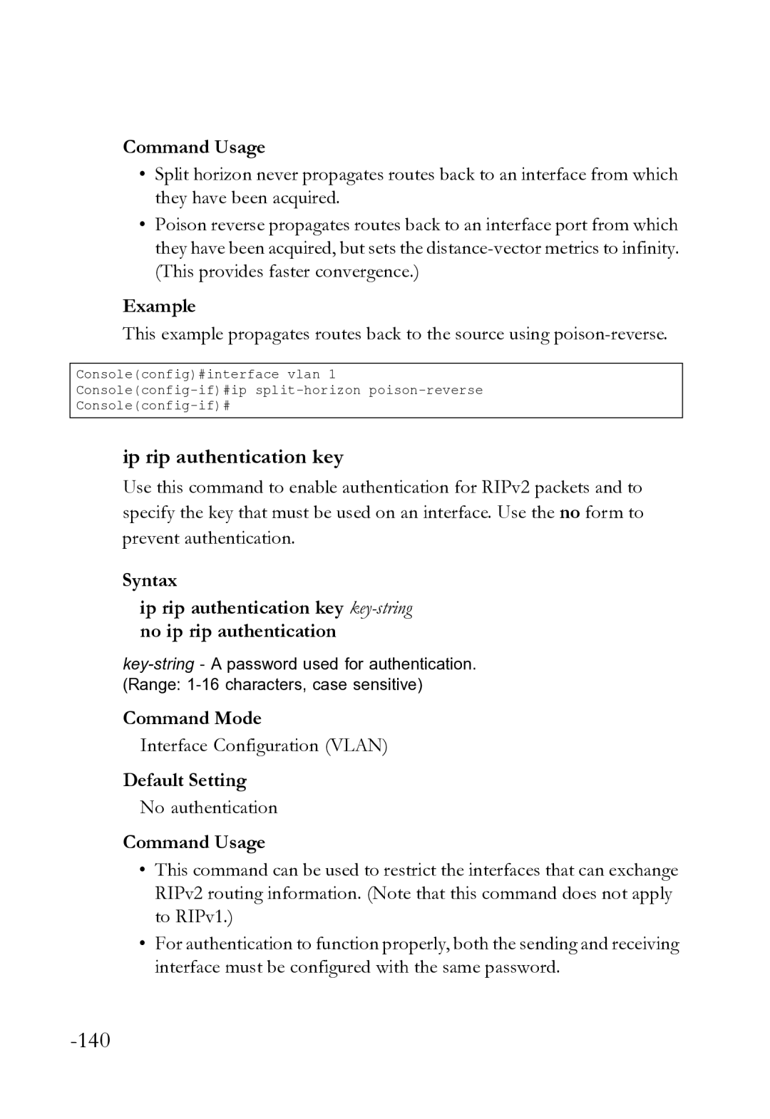 SMC Networks SMC8612XL3 F 1.0.1.3 manual Ip rip authentication key, No authentication 