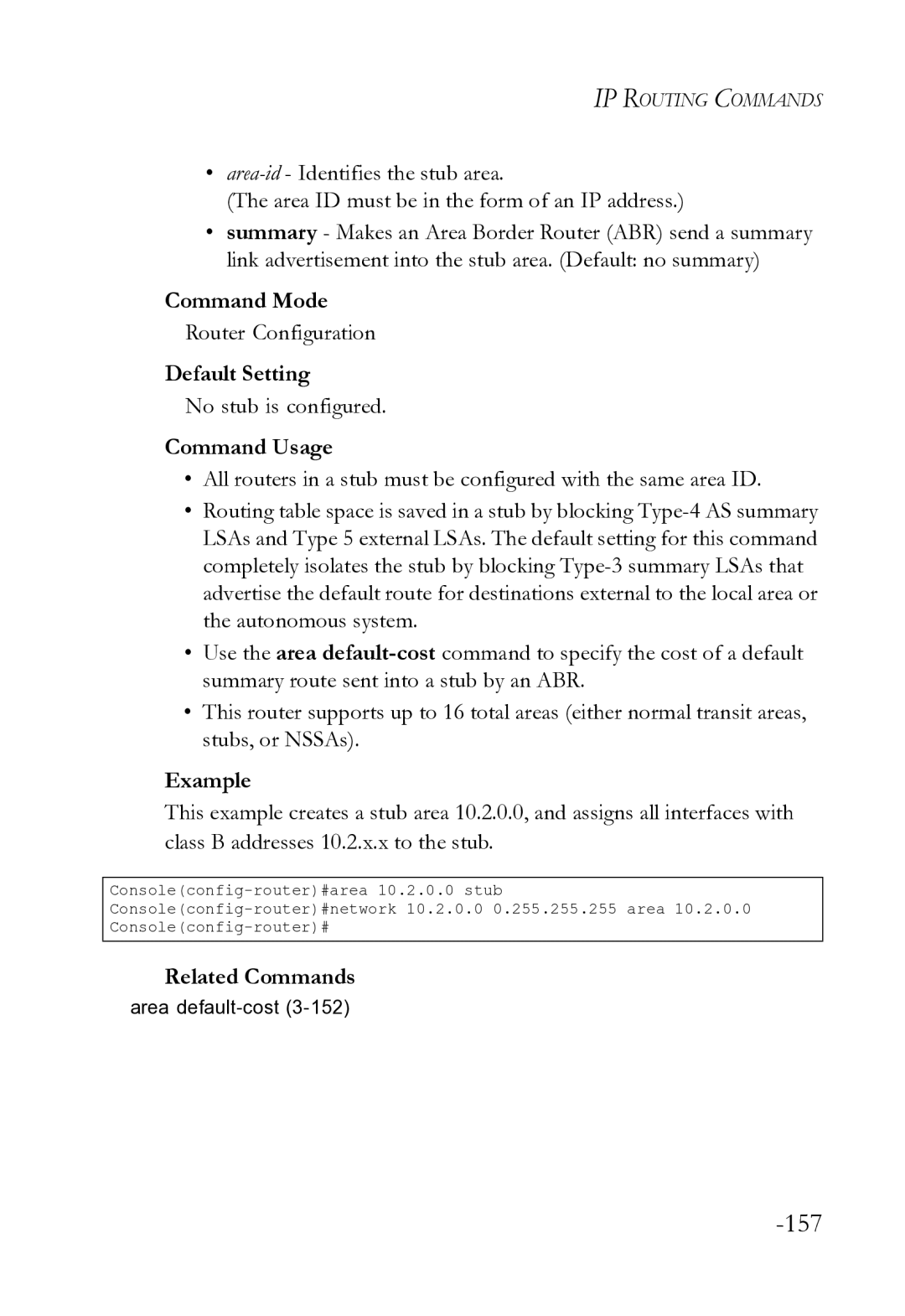 SMC Networks SMC8612XL3 F 1.0.1.3 manual 157, No stub is configured 