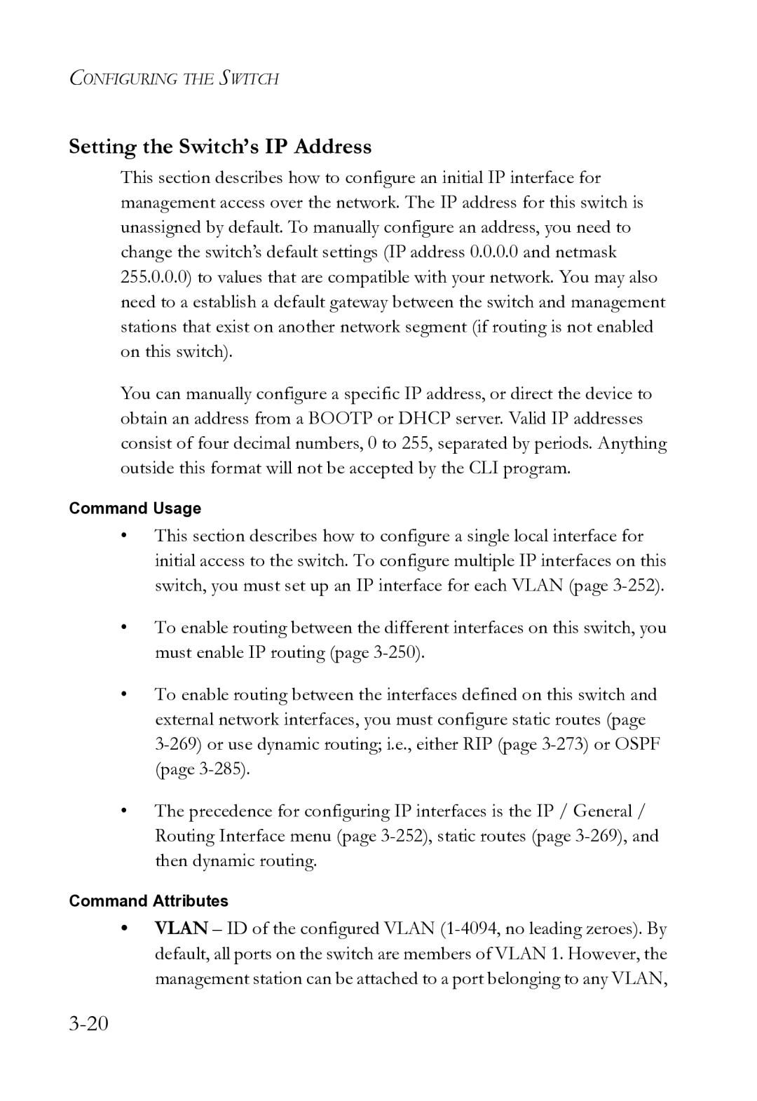 SMC Networks SMC8612XL3 F 1.0.1.3 manual Setting the Switch’s IP Address 