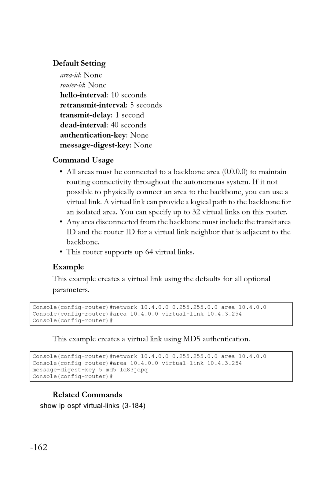 SMC Networks SMC8612XL3 F 1.0.1.3 manual Area-id None Router-id None 