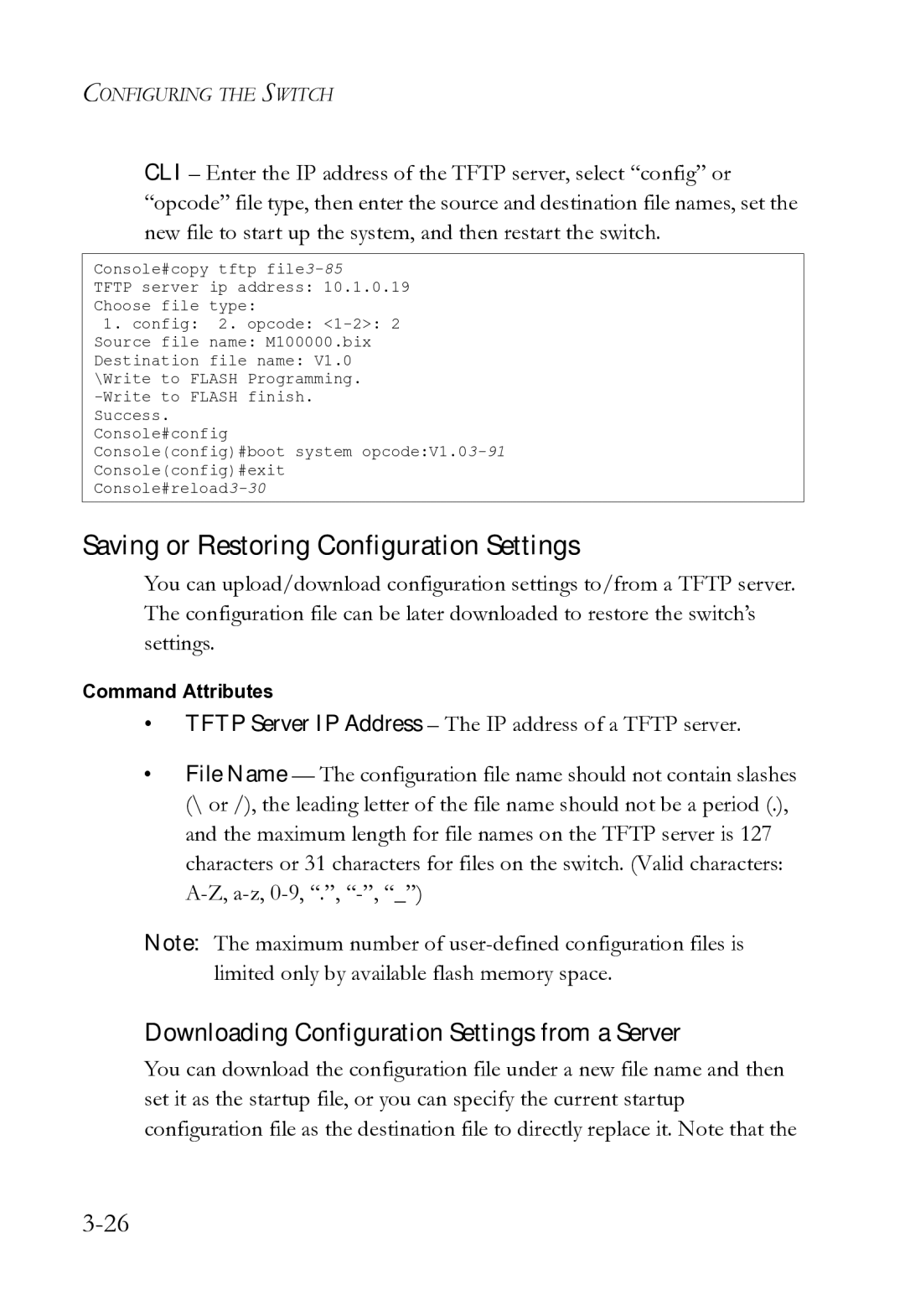 SMC Networks SMC8612XL3 F 1.0.1.3 manual Saving or Restoring Configuration Settings 