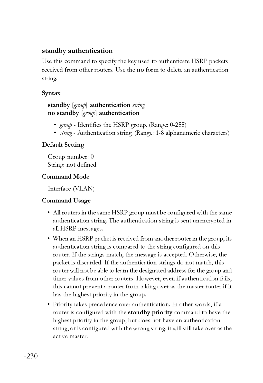 SMC Networks SMC8612XL3 F 1.0.1.3 manual Standby authentication, Group number String not defined 