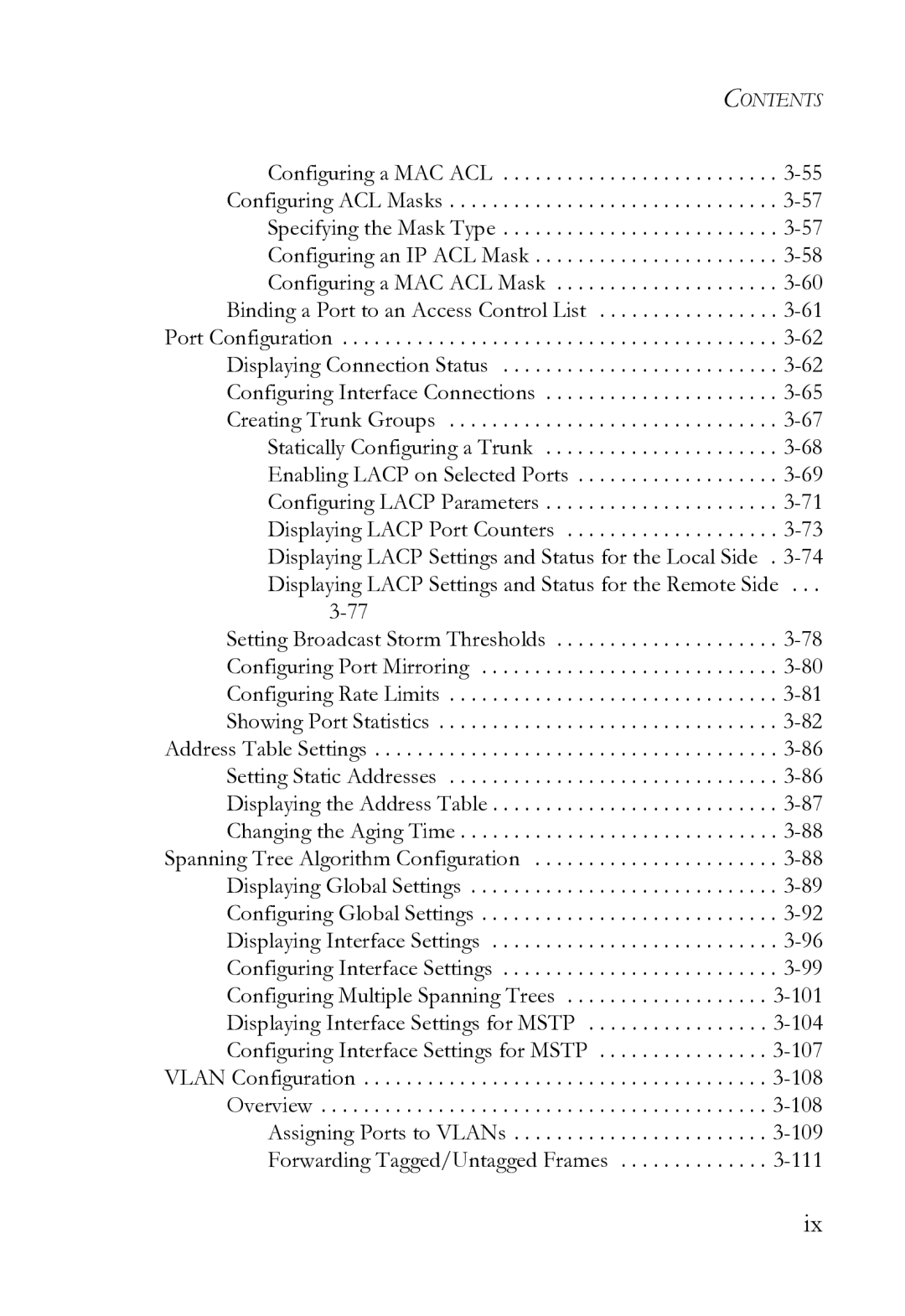 SMC Networks SMC8612XL3 F 1.0.1.3 manual Contents 