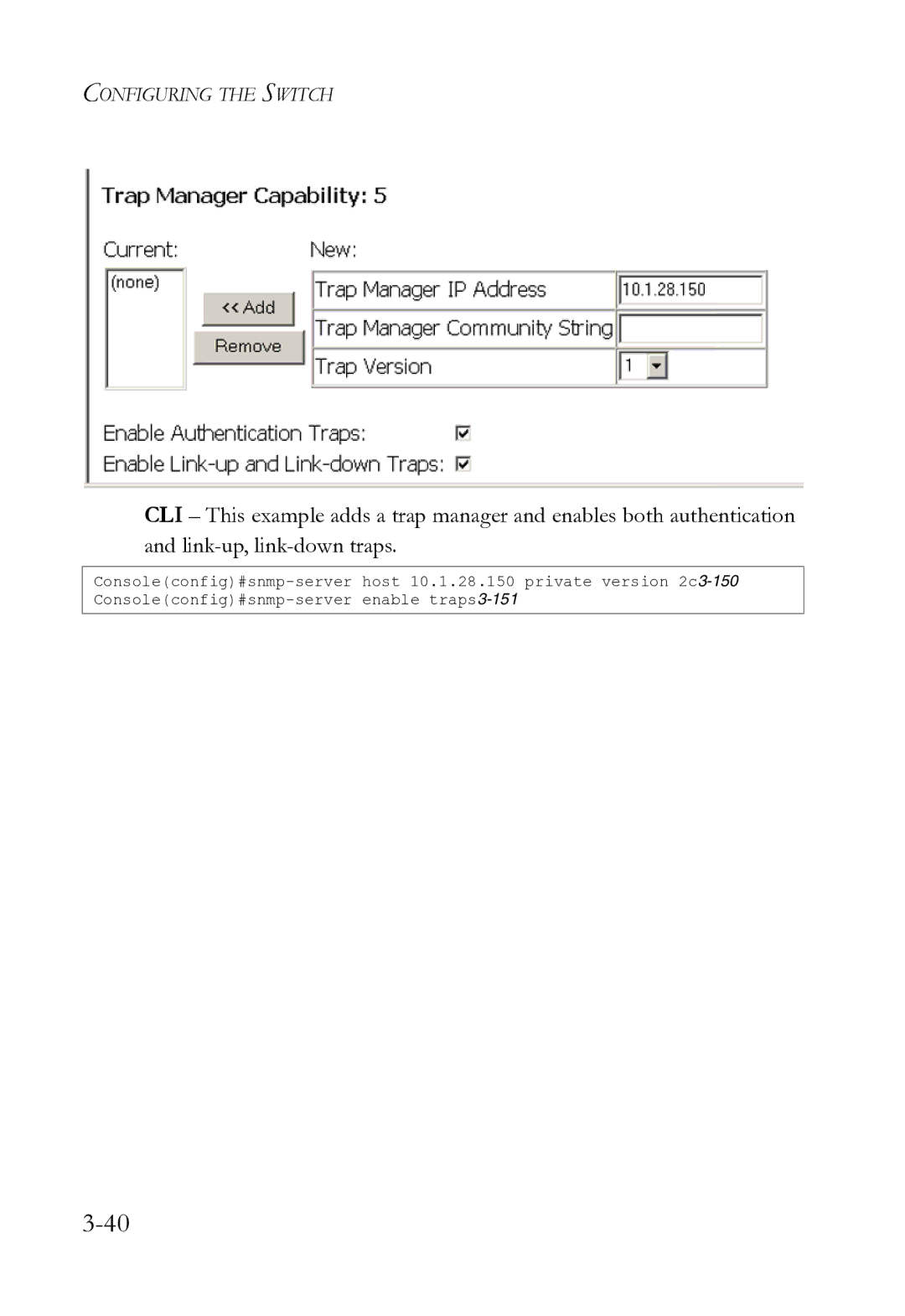 SMC Networks SMC8612XL3 F 1.0.1.3 manual Configuring the Switch 