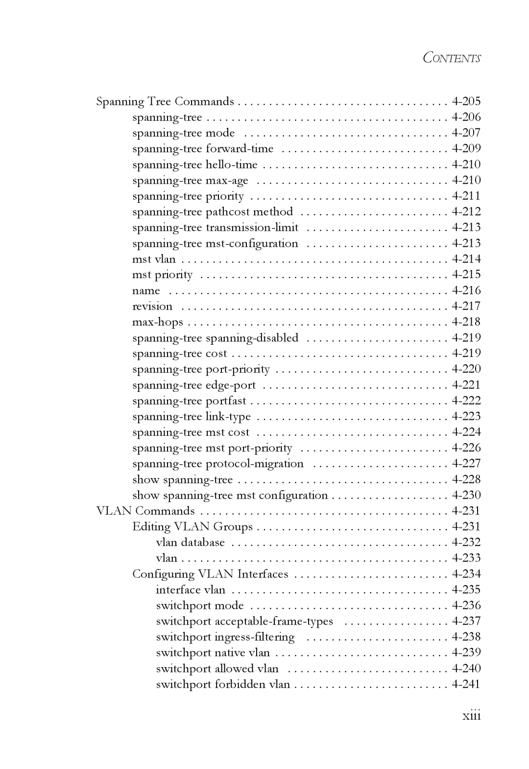 SMC Networks SMC8624/48T manual Xiii 