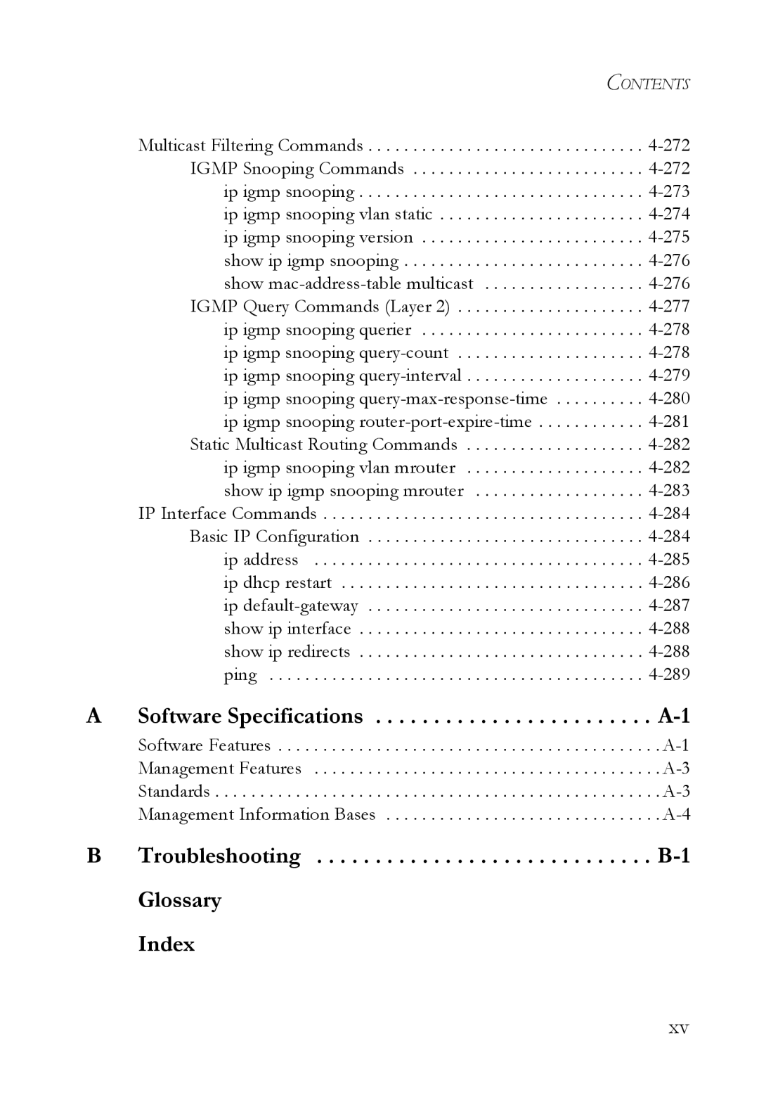 SMC Networks SMC8624/48T manual Contents 