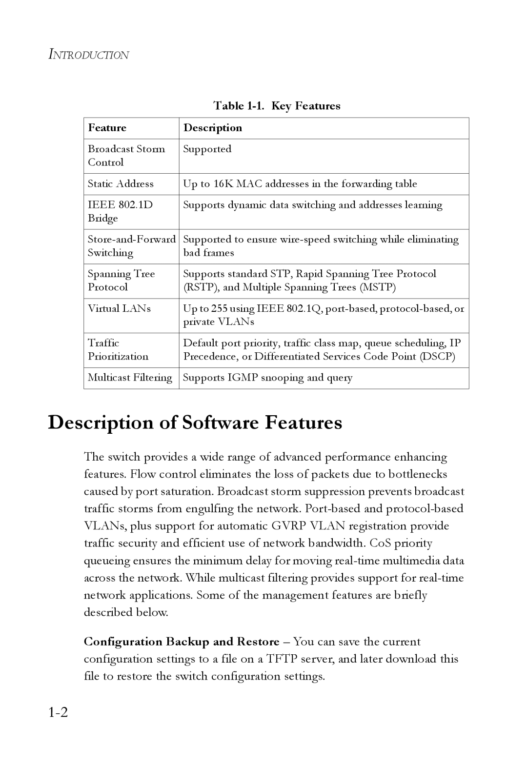 SMC Networks SMC8624/48T manual Description of Software Features 