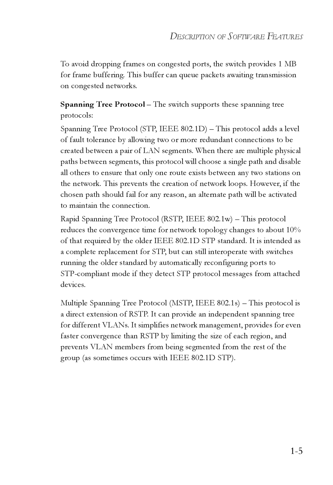 SMC Networks SMC8624/48T manual Description of Software Features 