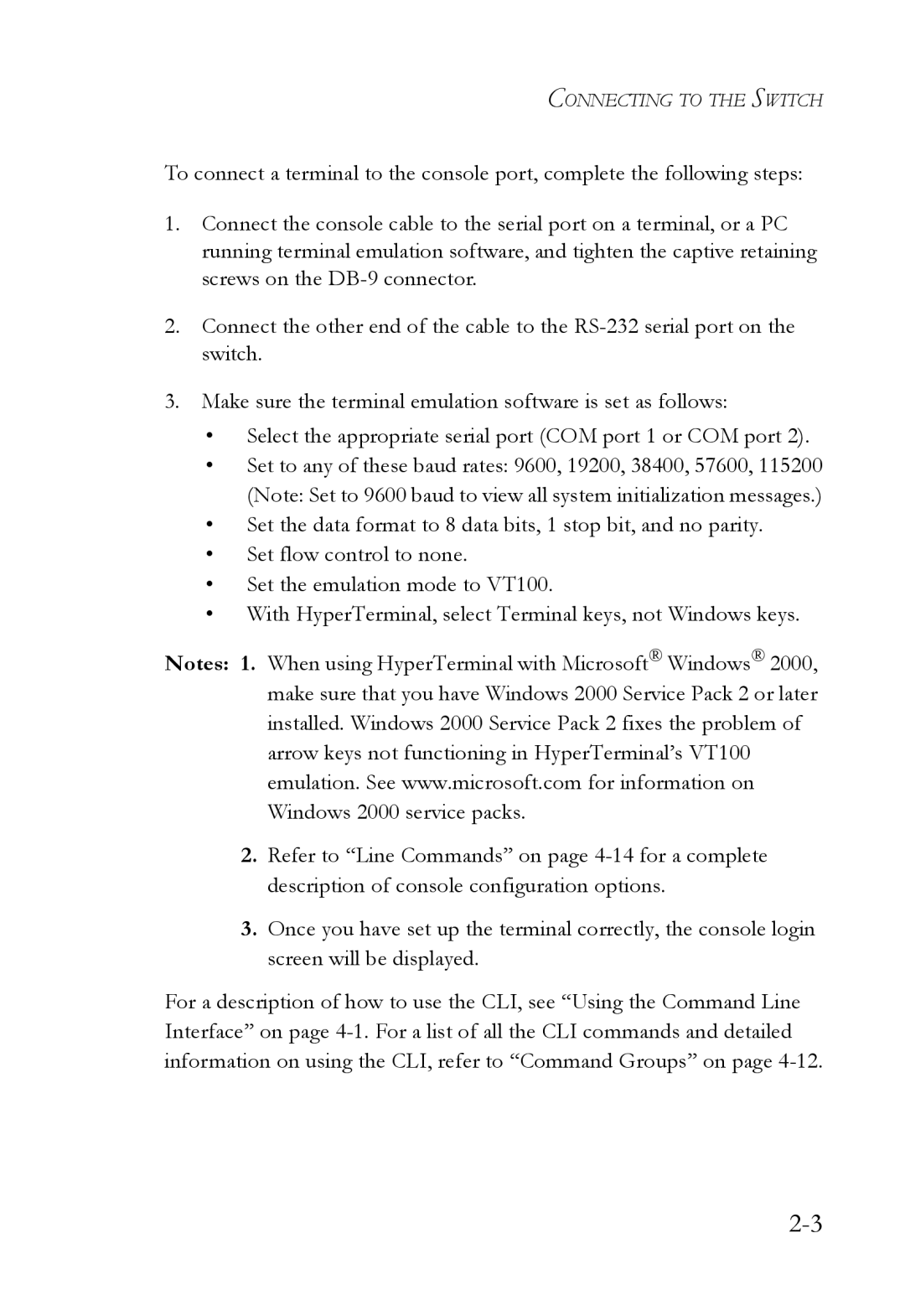 SMC Networks SMC8624/48T manual Connecting to the Switch 