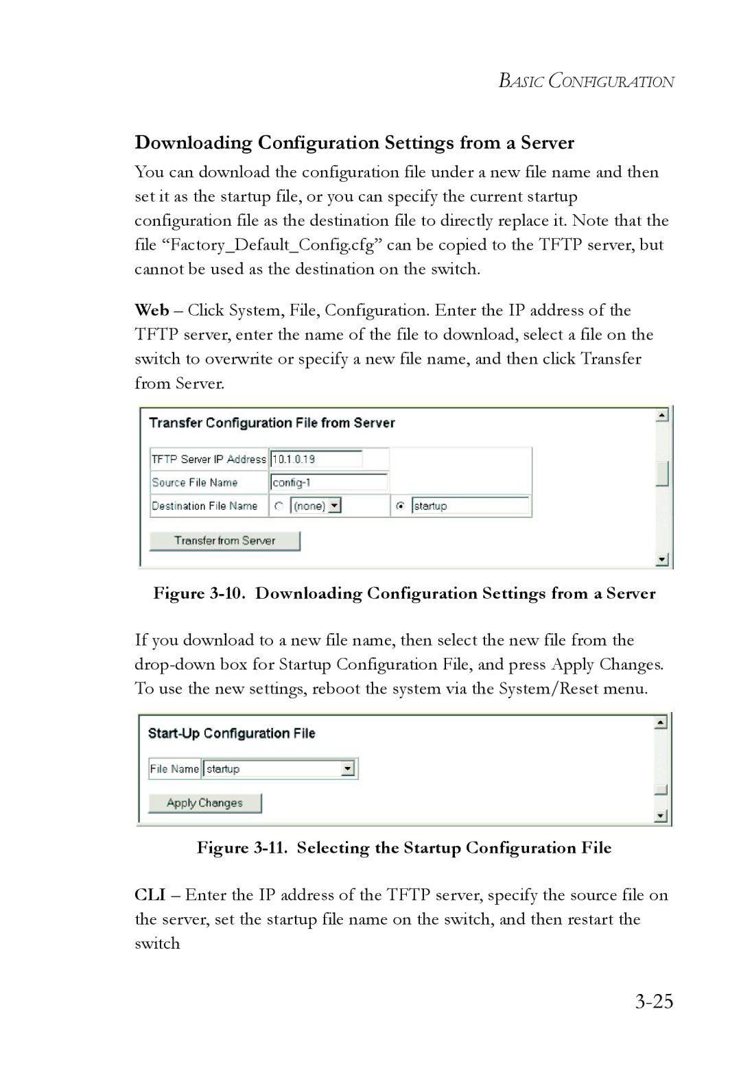 SMC Networks SMC8624/48T manual Downloading Configuration Settings from a Server 