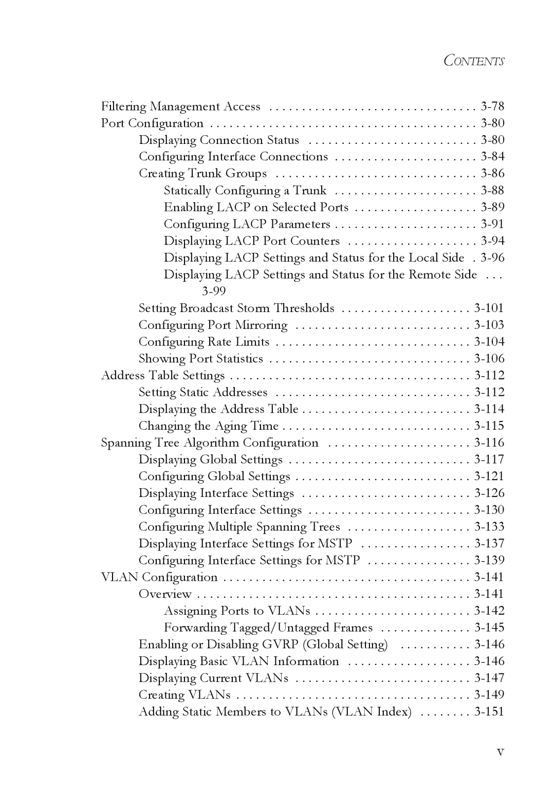 SMC Networks SMC8624/48T manual Contents 