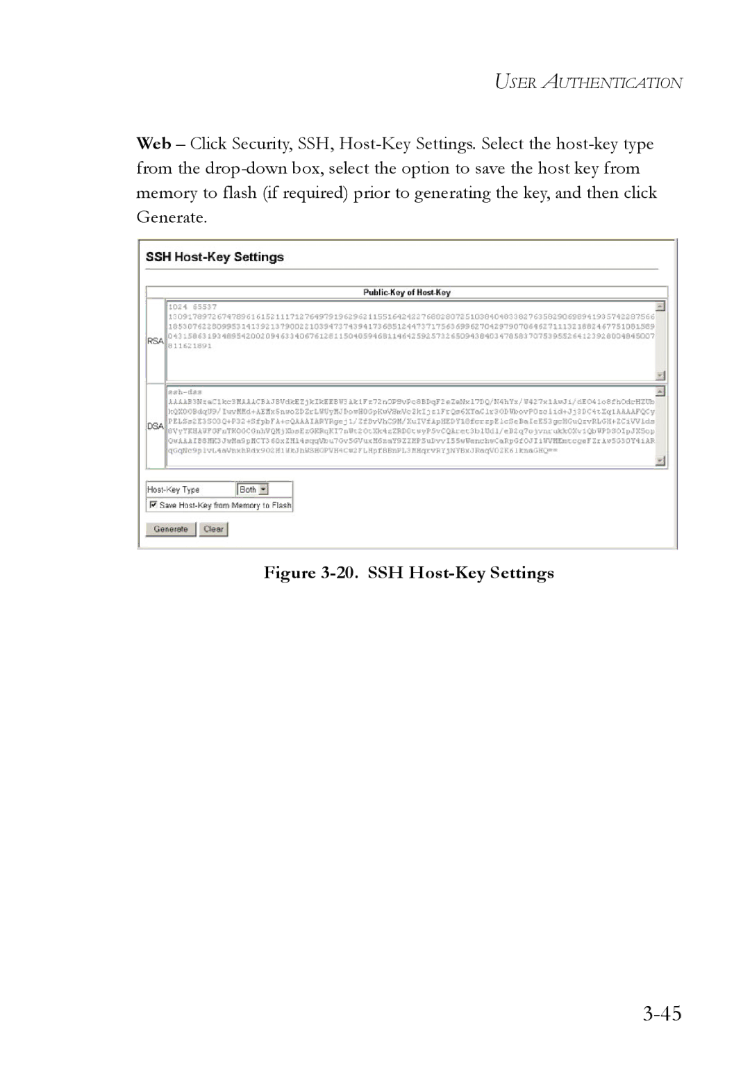 SMC Networks SMC8624/48T manual SSH Host-Key Settings 