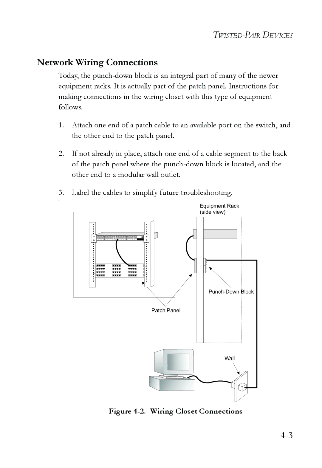 SMC Networks SMC8624T manual Network Wiring Connections, Wiring Closet Connections 