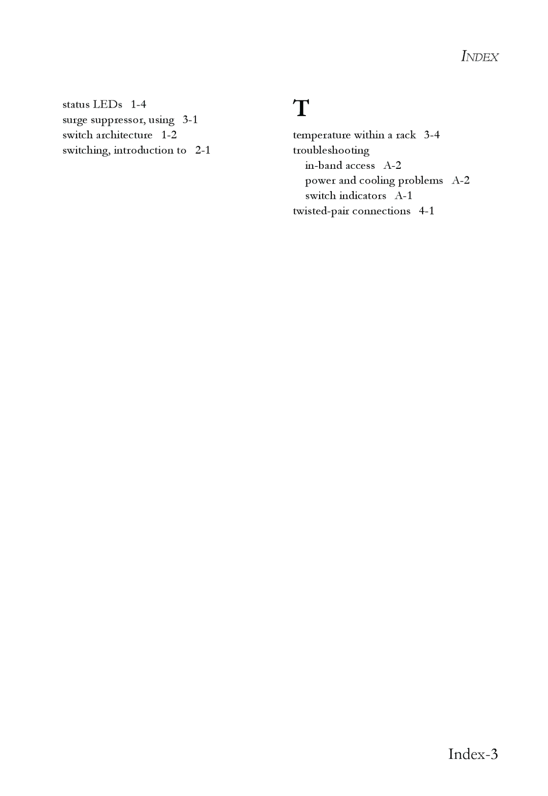 SMC Networks SMC8624T manual Index-3 