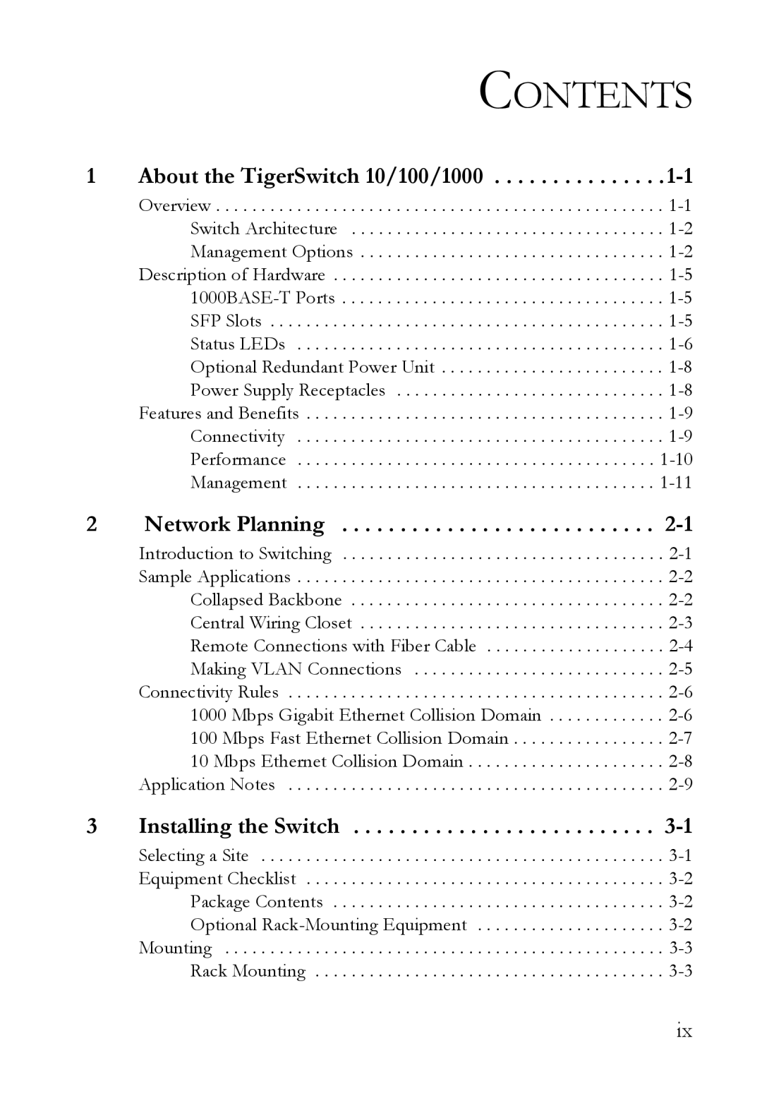 SMC Networks SMC8624T manual Contents 