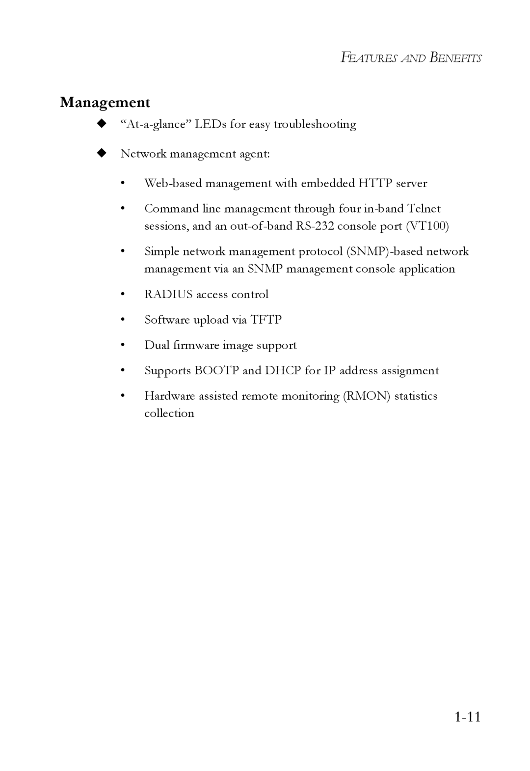 SMC Networks SMC8624T manual Management 